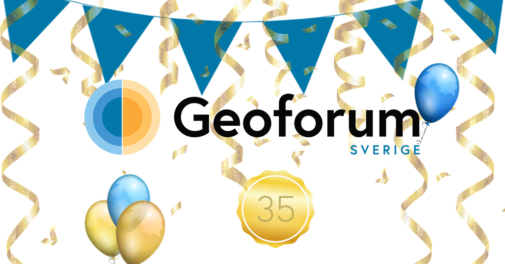 Geforum 35 år, girlanger och ballonger