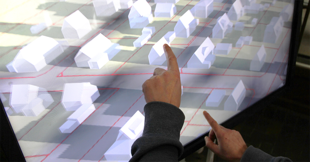 Demo 3D-visualisering av byggnadsplaner på skärm