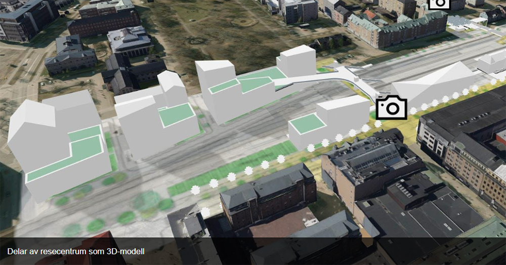 3D-vy på webbsajten Karlstad växer