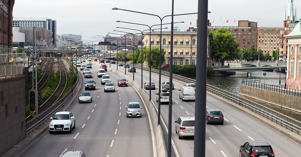 Biltrafik i centrala Stockholm